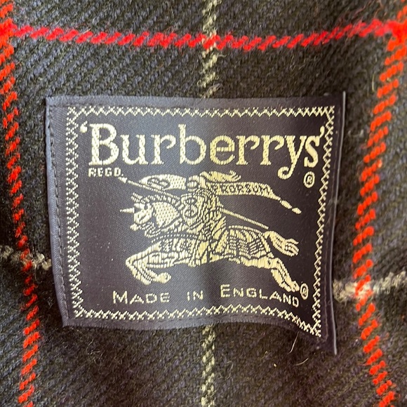 Red Vintage Burberry Bomber Jacket, Blue Nova Check Lining M/US 10 - Picture 10 of 13